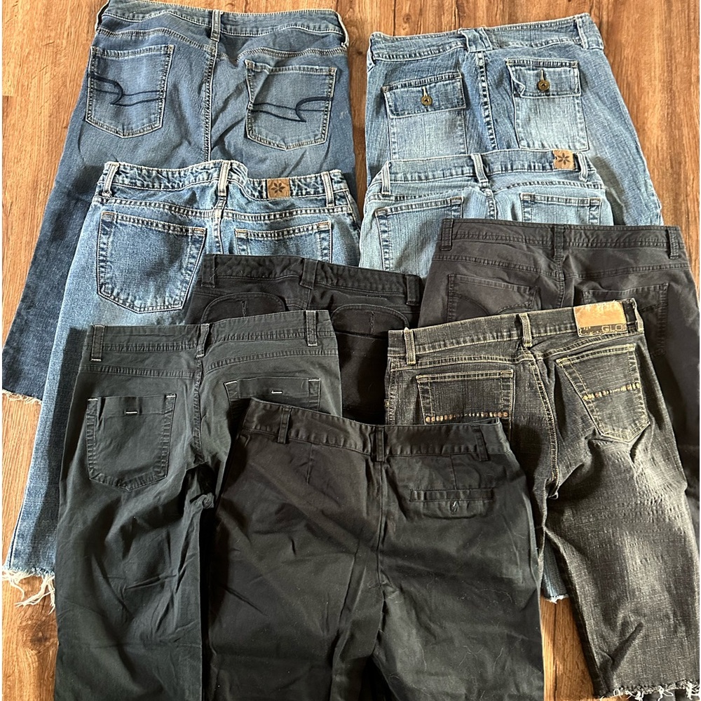 Cut off Shorts - So, Lei, American Eagle, Glo, LA Blues, Route66 Sizes 7 -9